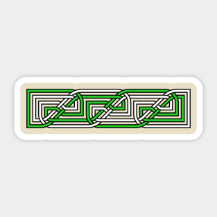 Decorative Rectangular Celtic Interlaced Knot Pattern 1 Sticker